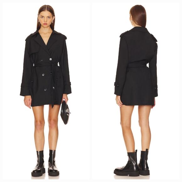 LIONESS Trencherous Mini Dress in Black - Picture 1 of 15